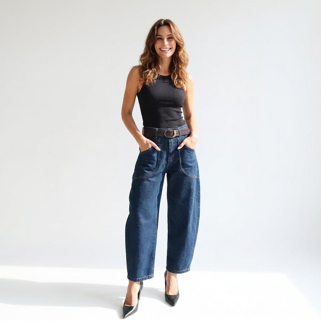 Calça Jeans Barrel